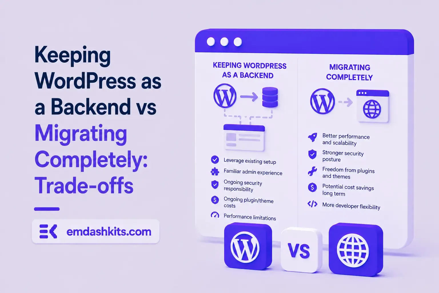 Keeping WordPress as a Backend vs Migrating Completely: Trade-offs Keeping WordPress as a Backend vs Migrating Completely: Trade-offs